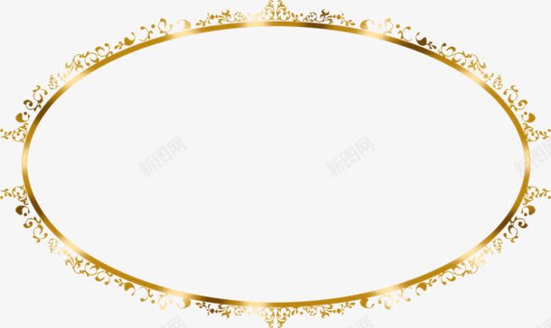 黄色渐变花纹边框装饰png免抠素材_新图网 https://ixintu.com 渐变 花纹 装饰 边框 黄色