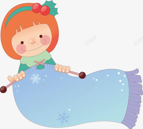 织毛衣的女孩png免抠素材_新图网 https://ixintu.com 女孩 织毛衣的女孩 编织 编织毛衣