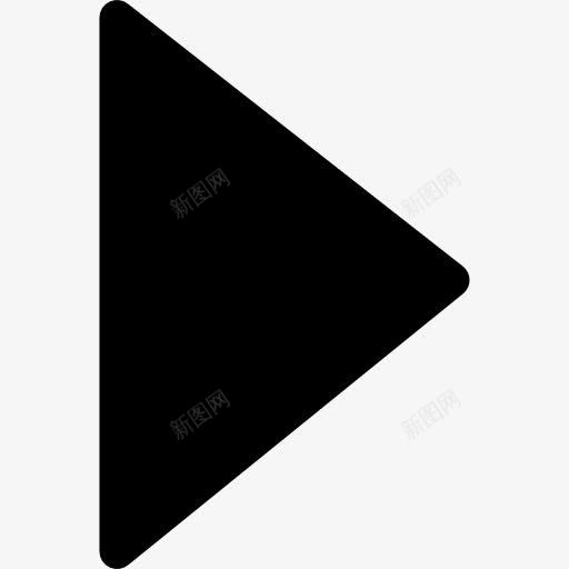 音乐播放按钮图标png_新图网 https://ixintu.com 三角形 多媒体 多媒体选项 开始 视频播放器 音乐播放器的播放按钮
