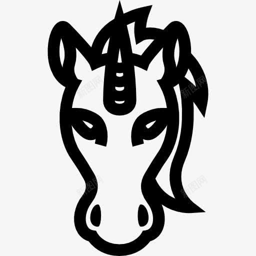 独角兽额头图标png_新图网 https://ixintu.com 动物 头 有趣的动物 滑稽 独角兽 额 马