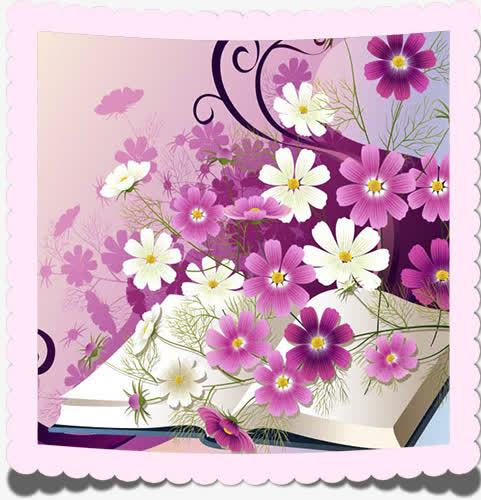 花朵纸卷框png免抠素材_新图网 https://ixintu.com PNG 制作用 漂亮的纸卷框 素材
