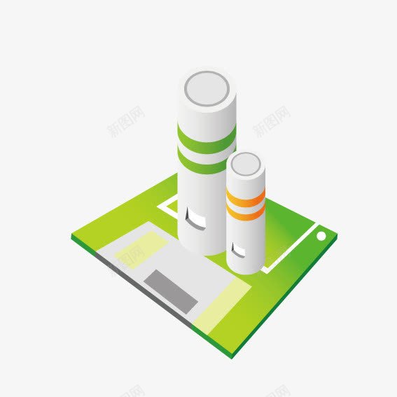 工厂烟囱png免抠素材_新图网 https://ixintu.com 卡通 工厂 烟囱