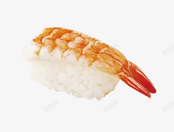 虾仁寿司png免抠素材_新图网 https://ixintu.com 好吃菜谱 寿司 美食 虾仁