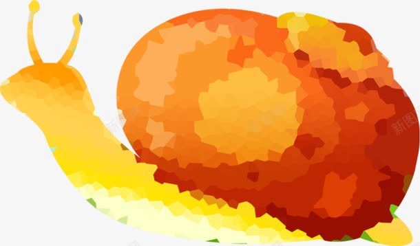 蜗牛png免抠素材_新图网 https://ixintu.com 卡通 油画 素材 蜗牛