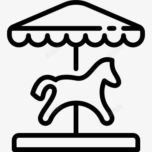 马盘图标png_新图网 https://ixintu.com 公平 太阳伞 游乐场 玩具马