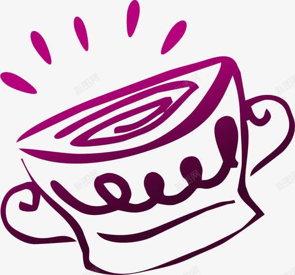 创意手绘茶杯海报png免抠素材_新图网 https://ixintu.com 创意 海报 茶杯