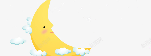 月亮白云背景png免抠素材_新图网 https://ixintu.com 月亮 月亮白云背景素材 白云 黄色