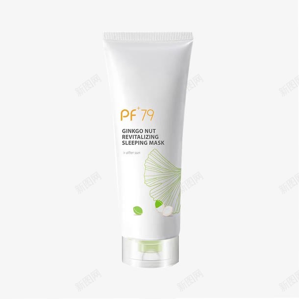 PF79银杏果水活修护睡眠面膜png免抠素材_新图网 https://ixintu.com 产品实物 水活修护 睡眠面膜