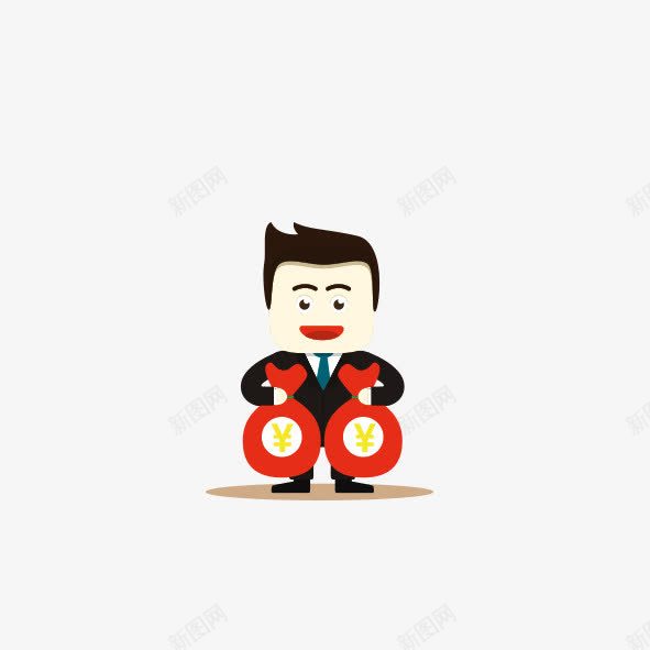 理财顾问png免抠素材_新图网 https://ixintu.com 卡通 理财 钱袋