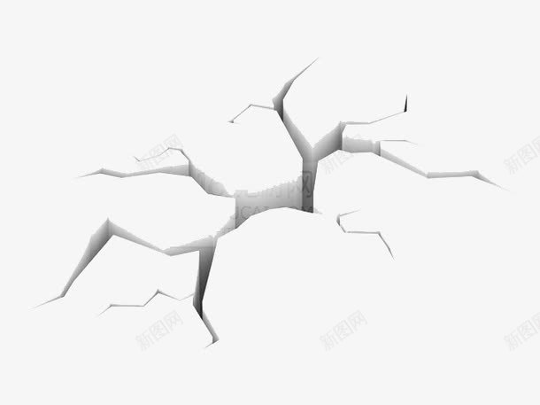 裂纹png免抠素材_新图网 https://ixintu.com 立体裂纹 素材 装饰 黑色