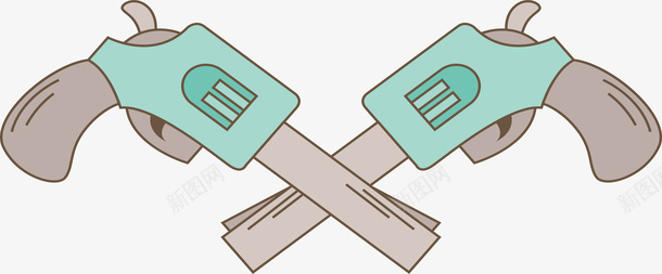 两把交叉的手枪矢量图eps免抠素材_新图网 https://ixintu.com 两把手枪 交叉手枪 手枪 手枪武器 矢量png 绿色手枪 矢量图