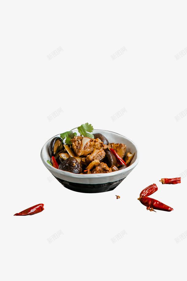 冬菇烧鸭肉png免抠素材_新图网 https://ixintu.com 中餐 冬菇 食物 鸭肉