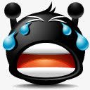 哭微笑emoticonblack图标png_新图网 https://ixintu.com Cry Smile 哭 微笑