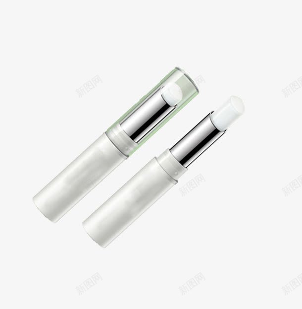 白色日常护理唇膏png免抠素材_新图网 https://ixintu.com 唇膏膏体 清新保湿 白色唇膏 绿茶唇膏