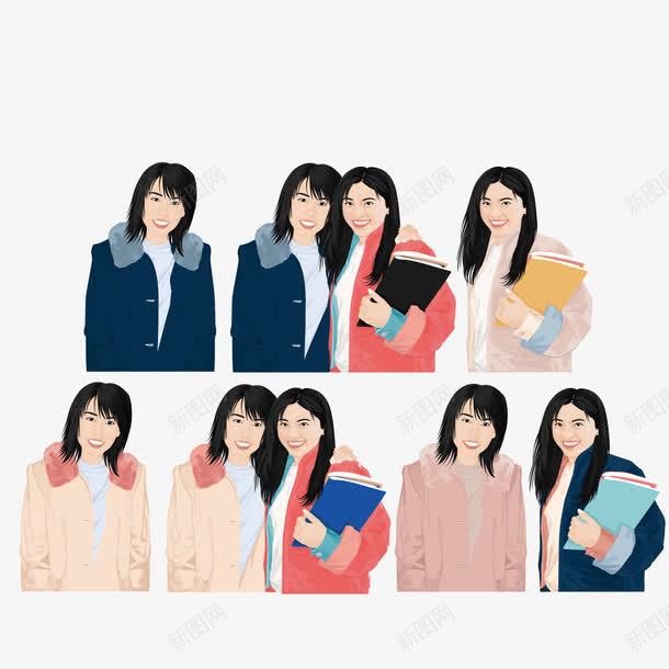 和闺蜜的合影png免抠素材_新图网 https://ixintu.com 书籍 合影 闺蜜
