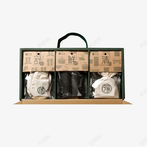 茶包包装png免抠素材_新图网 https://ixintu.com 产品实物 方正 绿色