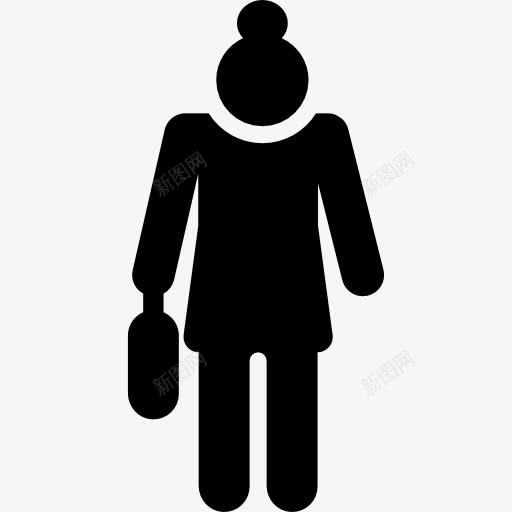 老妇人图标png_新图网 https://ixintu.com 人 标志 粘人的女人 袋 钱包
