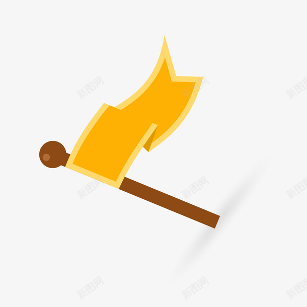 黄色的旗子png免抠素材_新图网 https://ixintu.com PNG图形 PNG装饰 卡通 旗子 装饰 黄色