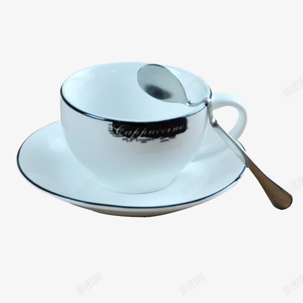 白瓷咖啡杯碟png免抠素材_新图网 https://ixintu.com 咖啡杯 杯子 白瓷 碟子