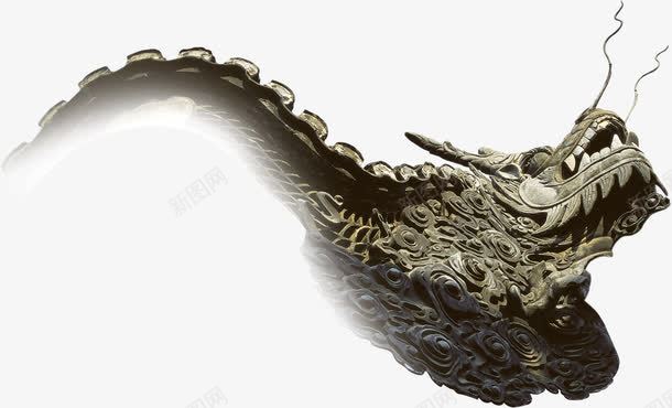 水墨画中的龙头png免抠素材_新图网 https://ixintu.com 水墨画 龙头