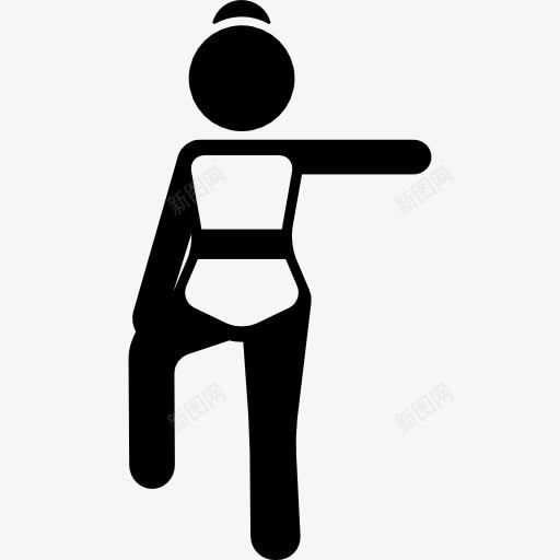女人抬起了一条腿的位置图标png_新图网 https://ixintu.com 体育 女人 平静 放松 瑜伽 运动