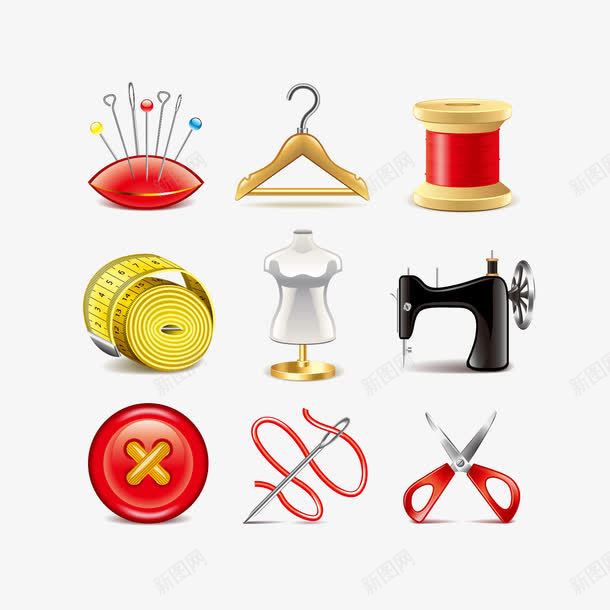 红色剪刀png免抠素材_新图网 https://ixintu.com 剪刀 卡通 红色 缝纫工具