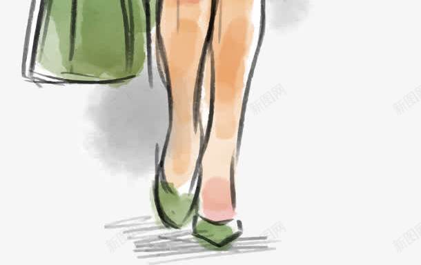 水彩女模特png免抠素材_新图网 https://ixintu.com 女模特 水彩