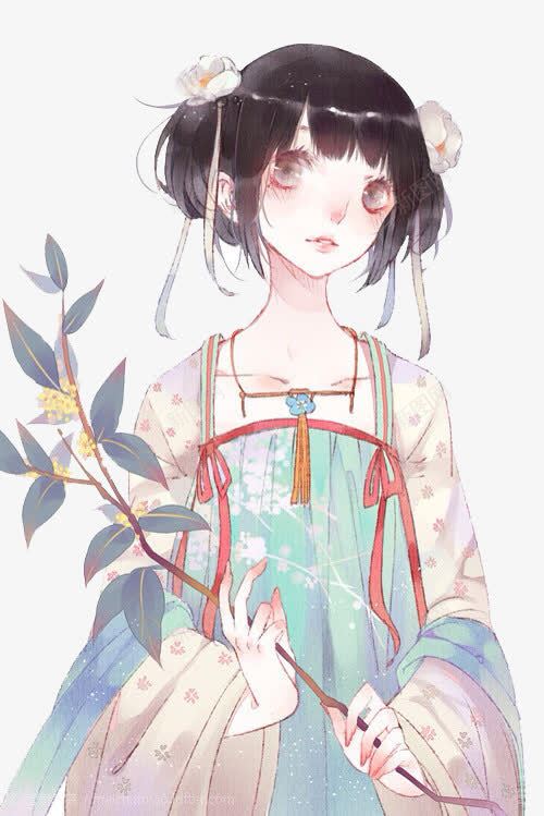 卡通大眼黑色短发女孩png免抠素材_新图网 https://ixintu.com 卡通 女孩 短发 黑色
