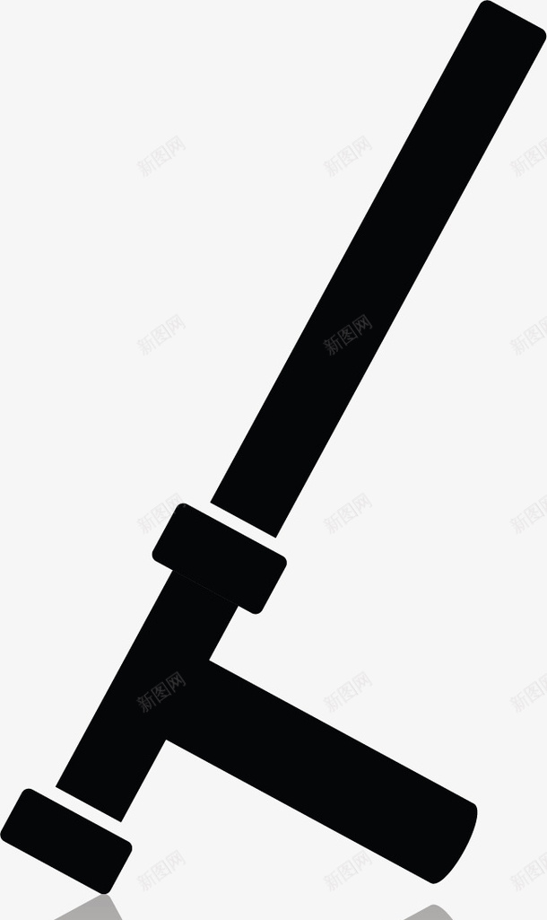 警用器械矢量图图标ai_新图网 https://ixintu.com T型拐 丁字棍 警拐 警棍 警棍图标 警用器械 矢量图