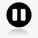 按钮暂停exclusivereflectionicons图标png_新图网 https://ixintu.com Button Pause 按钮 暂停