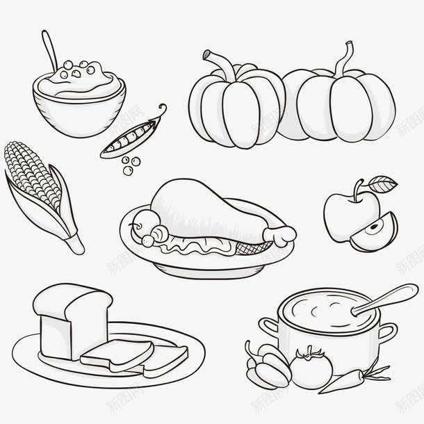 菜肴png免抠素材_新图网 https://ixintu.com 佳肴 卡通菜肴 绿色食品 美味佳肴 美食 菜肴 食物 餐饮 鸡腿