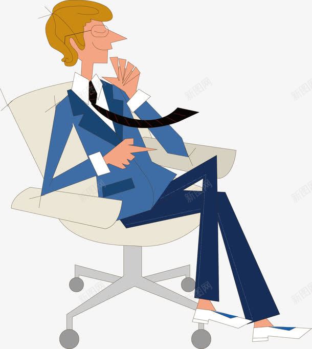 手绘绅士png免抠素材_新图网 https://ixintu.com 座椅 手绘 绅士 经理