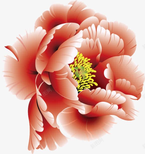 彩绘土红色花朵花蕊png免抠素材_新图网 https://ixintu.com 彩绘 红色 花朵 花蕊