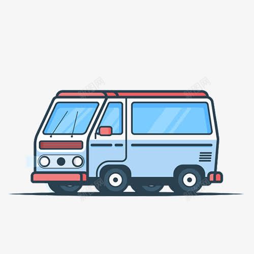 复古的载人大巴车png免抠素材_新图网 https://ixintu.com 复古 大巴 彩色 简约 载人