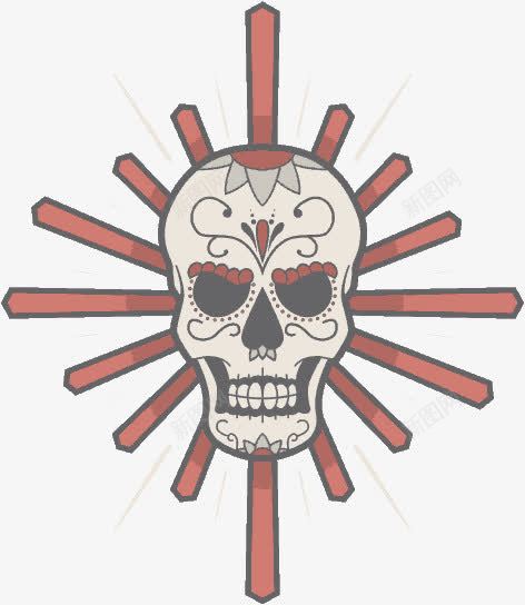 嗜血骷髅头png免抠素材_新图网 https://ixintu.com 万圣节 海报 海报素材 骷髅