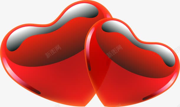红色深空灰爱心png免抠素材_新图网 https://ixintu.com 爱心 红色