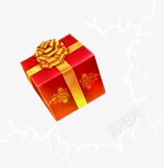 红色花纹礼盒裂纹装饰png免抠素材_新图网 https://ixintu.com 礼盒 红色 花纹 裂纹 装饰