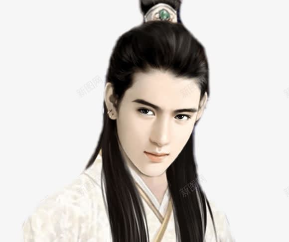 白色衣装黑发男子png免抠素材_新图网 https://ixintu.com 男子 白色 衣装 黑发