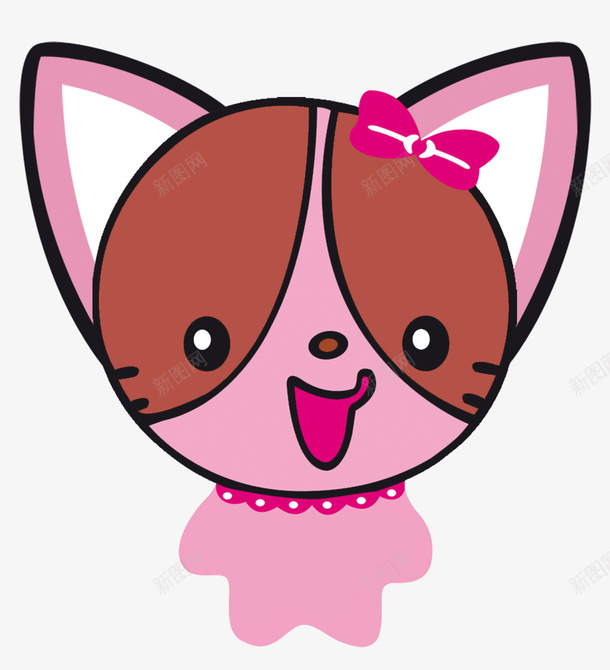 粉色狗狗psd免抠素材_新图网 https://ixintu.com 可爱 大耳朵 狗狗 粉色