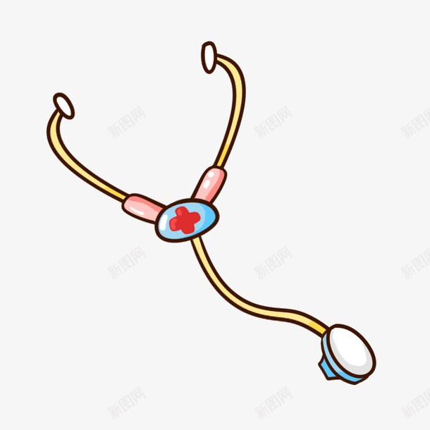 手绘听诊器png免抠素材_新图网 https://ixintu.com 听诊器 手绘 手绘画 矢量装饰 装饰