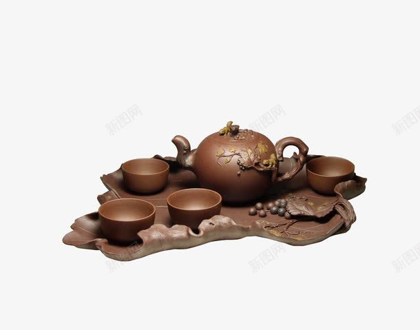 茶壶png免抠素材_新图网 https://ixintu.com 中国风 古典 古铜色 泡茶 茶具 茶壶