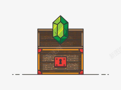 复古卡通百宝箱png免抠素材_新图网 https://ixintu.com 宝石 宝藏 百宝箱