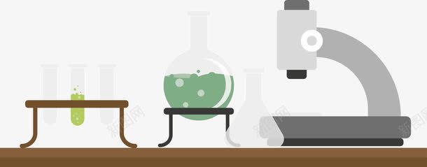 化学实验矢量图eps免抠素材_新图网 https://ixintu.com 化学实验 显微镜 矢量图