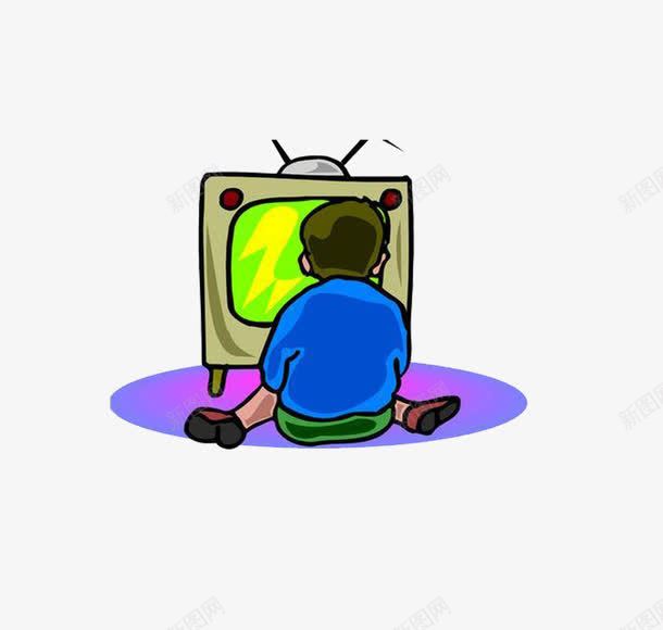 运动风认真看球赛png免抠素材_新图网 https://ixintu.com 卡通 手绘 看球赛 运动