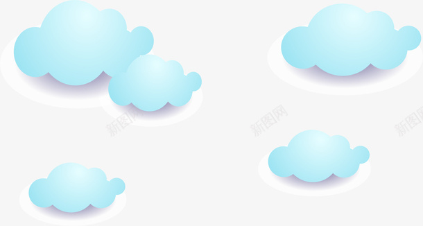 卡通云朵矢量图ai免抠素材_新图网 https://ixintu.com 云朵 卡通 矢量图