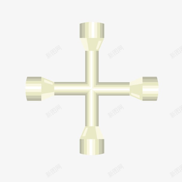 金属十字扳子png免抠素材_新图网 https://ixintu.com 扳子 扳手 金属
