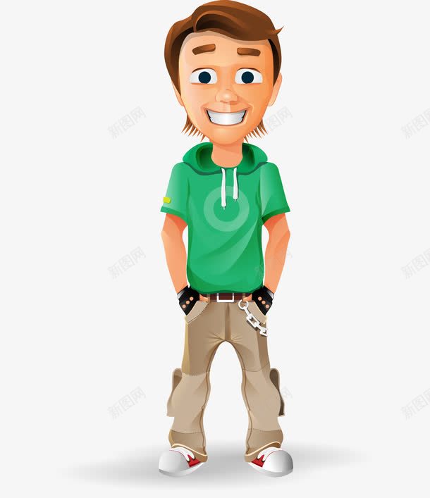 卡通人物矢量图ai免抠素材_新图网 https://ixintu.com 卡通人物 帅哥 矢量图