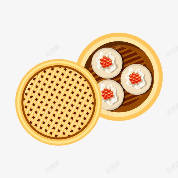 黄色蒸笼中的包子png免抠素材_新图网 https://ixintu.com 包子 日常 灰色 蒸笼 食物 黄色