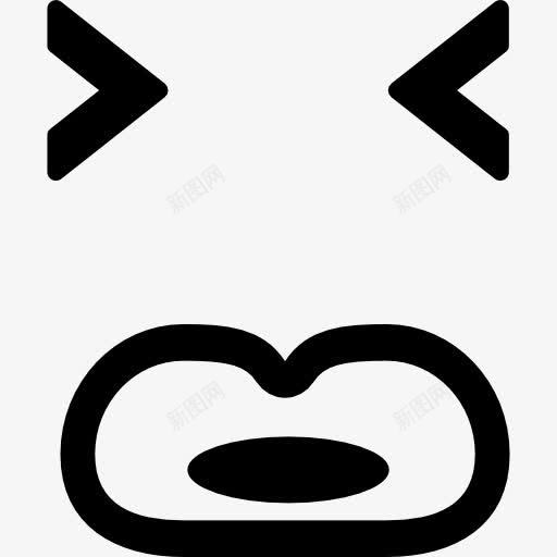 表情的方脸闭着眼睛大嘴唇图标png_新图网 https://ixintu.com 嘴唇紧闭 大眼睛 广场 接口 脸 脸上的表情 表情