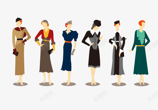不同风格的服装矢量图eps免抠素材_新图网 https://ixintu.com 服装 正式 风格 矢量图